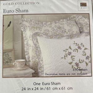 PHI Gold Collection Floral Kristen Euro Shams